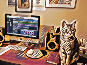 Read more about the article My Cat Thinks She’s A Record Producer ~ a short poem by Katrina Curtiss  4/27/2020