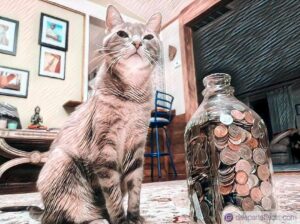 Read more about the article My Cat And Her Coins ~ a short poem by Katrina Curtiss 6/23/2020