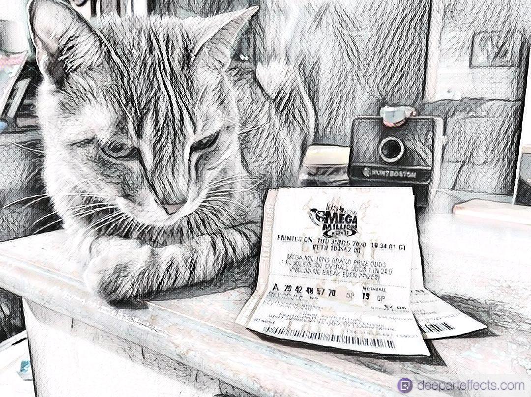 Read more about the article My Cat Plays The Lottery ~ a short poem by Katrina Curtiss 7/19/2020