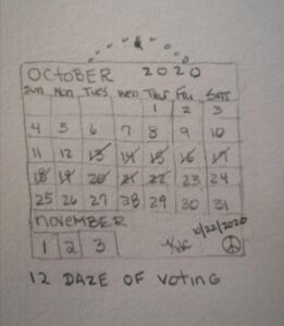 Read more about the article 12 Days of Voting (Sung to the tune of The 12 Days Of Christmas) ~ by Katrina Curtiss 10/22/2020